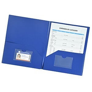 Additional Image 2 - a blue folder with a white paper on it