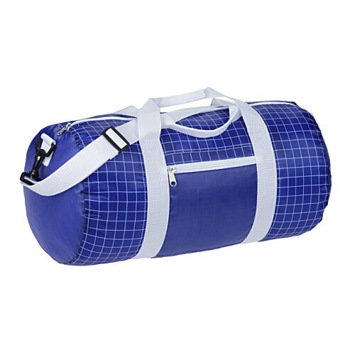 Additional Image 1 - a blue and white duffel bag