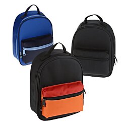 a group of backpacks with zippers