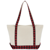 View Image 2 of 1 of Buffalo Plaid Boat Tote - Embroidered