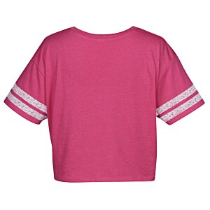 Additional Image 1 - a pink shirt with white stripes
