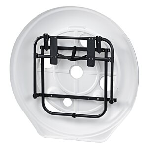 Additional Image 2 - a white plate with black metal frame