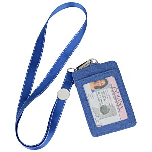 Additional Image 2 - a blue lanyard with a badge