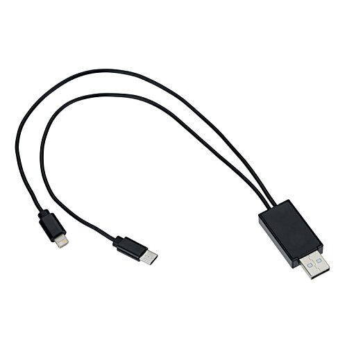 Additional Image 1 - a black cable with a white background