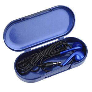 Additional Image 1 - a blue earbuds in a blue case