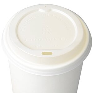 Additional Image 3 - a white plastic cup with a lid