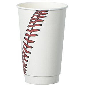 Additional Image 1 - a white cup with a baseball design on it