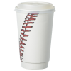 View Image 2 of 4 of Baseball Full Color Insulated Paper Cup with Lid - 16 oz.