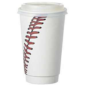 Additional Image 1 - a white cup with a baseball design on it