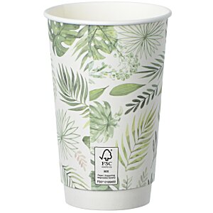 Additional Image 1 - a white cup with green leaves on it