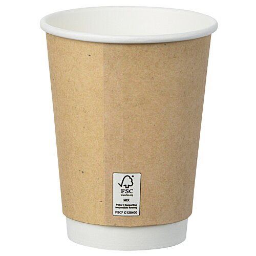 Additional Image 1 - a brown paper cup with a white label