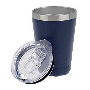 Additional Image 3 - a blue and silver cup with a lid