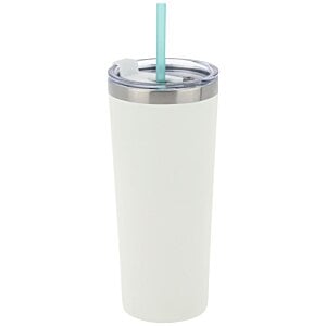 Additional Image 5 - a white cup with a blue straw