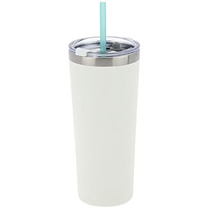 Additional Image 6 - a white cup with a blue straw