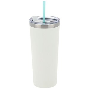 Additional Image 5 - a white cup with a blue straw