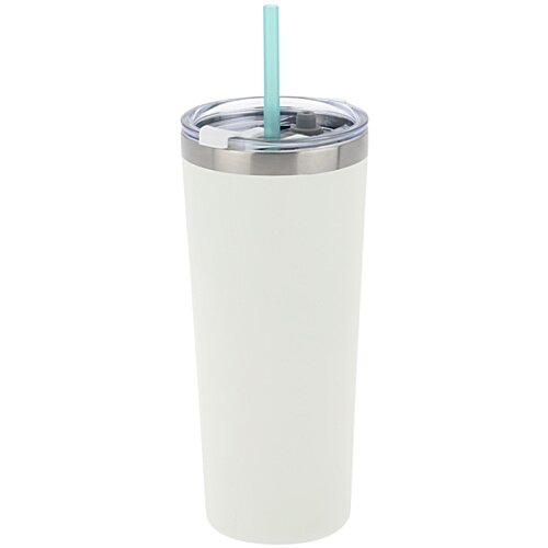 Additional Image 6 - a white cup with a blue straw
