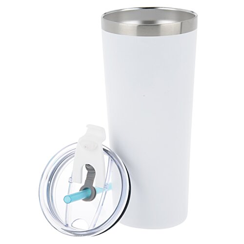 Additional Image 3 - a white and silver tumbler