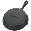 a black skillet with a handle