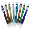 a group of pens in a fan