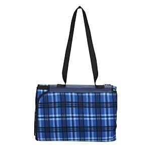 Additional Image 1 - a blue and black plaid bag