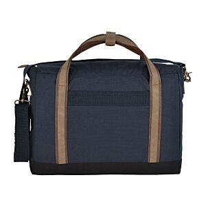 Additional Image 1 - a blue bag with brown handles