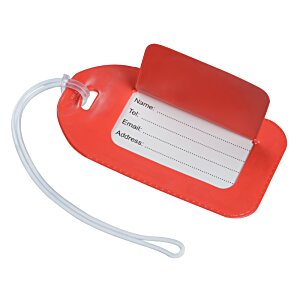 Additional Image 1 - a red luggage tag with a string