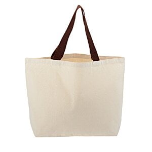 Additional Image 1 - a white bag with brown handles
