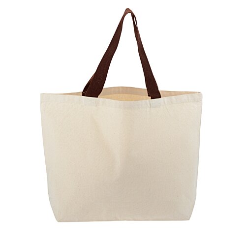 Additional Image 1 - a white bag with brown handles
