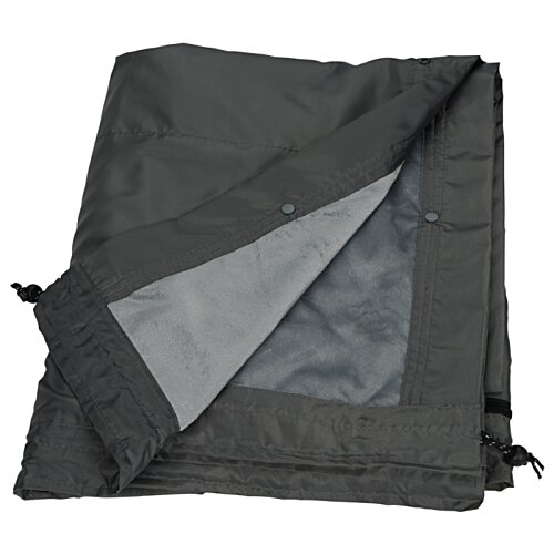 Additional Image 5 - a black and grey folded blanket