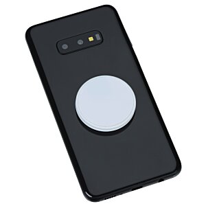 Additional Image 6 - a black cell phone with a white circle on it