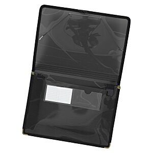 Additional Image 2 - a black wallet with a white card inside