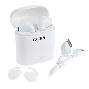 Additional Image 1 - a white earbuds in a case