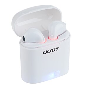 Additional Image 2 - a white wireless earbuds in a white case