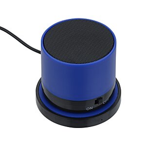 Additional Image 2 - a blue and black round object with a black cord