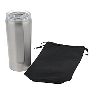 Additional Image 4 - a silver can next to a black bag