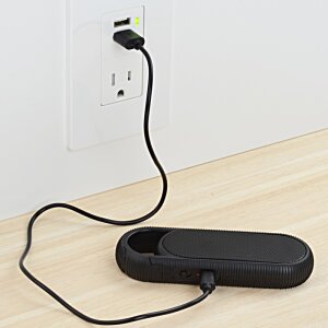 Additional Image 3 - a black rectangular object with a cord plugged into a wall
