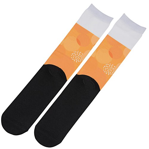 Additional Image 2 - a pair of black and orange socks