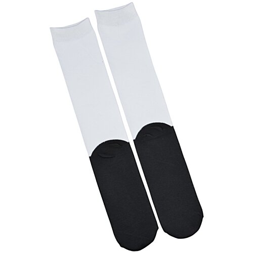 Additional Image 1 - a pair of black and white socks