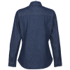 Additional Image 1 - a back view of a blue shirt