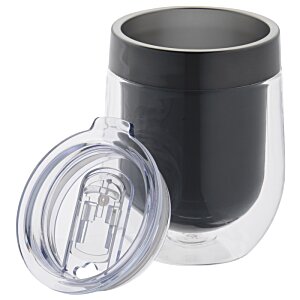 Additional Image 2 - a black and clear cup with a lid