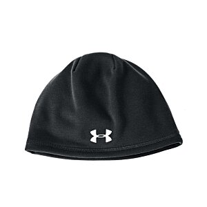 Additional Image 1 - a black beanie with a white logo