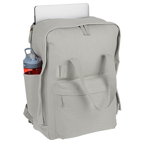 Additional Image 1 - a pink backpack with a water bottle