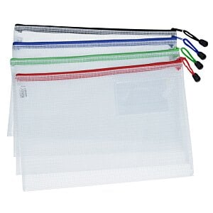 Additional Image 2 - a group of plastic bags with colored zippers