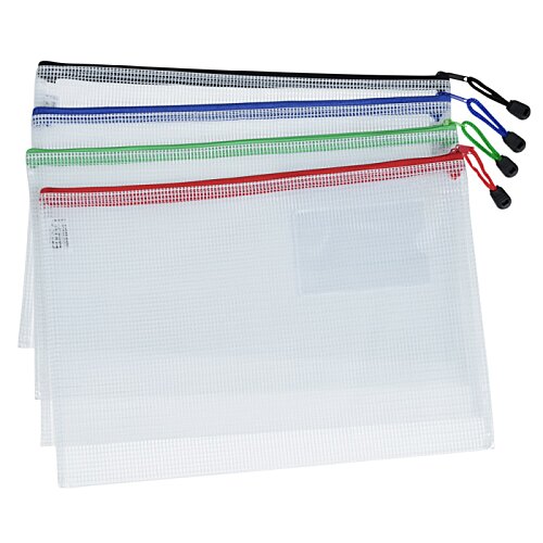 Additional Image 2 - a group of plastic bags with colored zippers