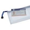 View Image 4 of 6 of PolyWeave Zippered Pouch with Business Card Holder - 4" x 10"