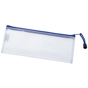 Additional Image 1 - a clear plastic bag with a blue zipper
