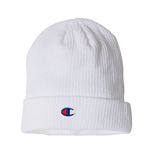 Additional Image 1 - a white beanie with a logo