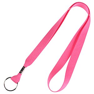 Additional Image 1 - a pink lanyard with a silver ring