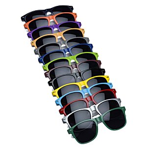 Additional Image 1 - a stack of sunglasses with colorful bands