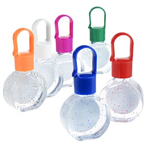 Additional Image 2 - a group of clear plastic bottles with colorful caps